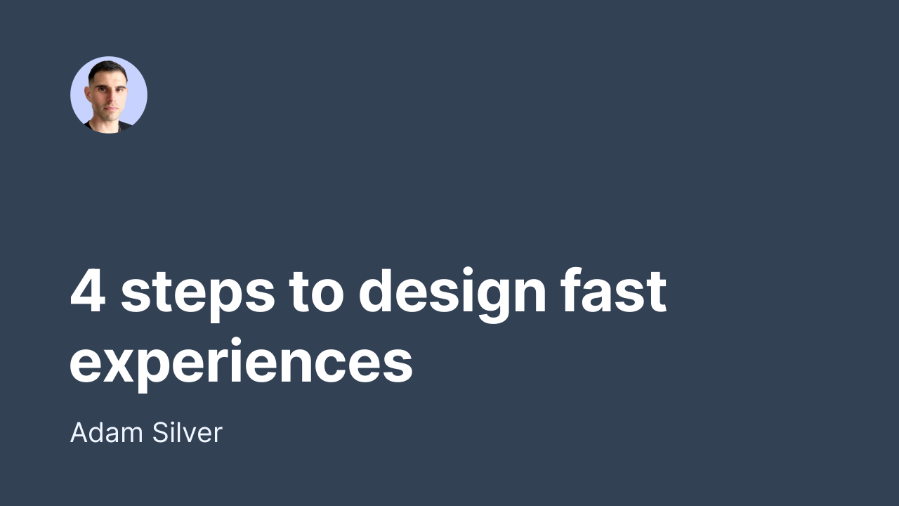 Designing for actual performance by Adam Silver
